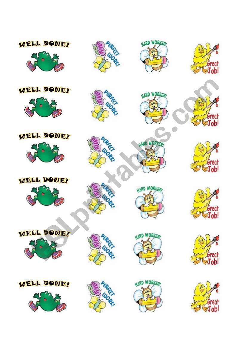 FUN STICKERS 3 PAGES!!! worksheet