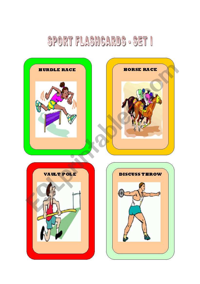 Sports Flashcard Part -I worksheet