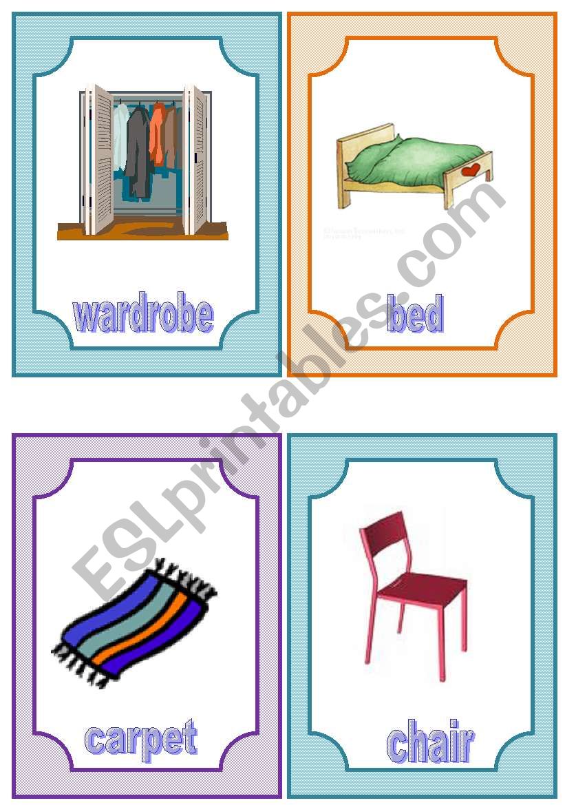 flashcards - furniture and household appliances