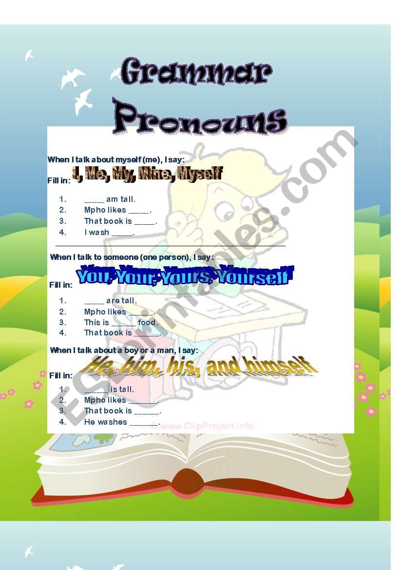 Pronouns worksheet