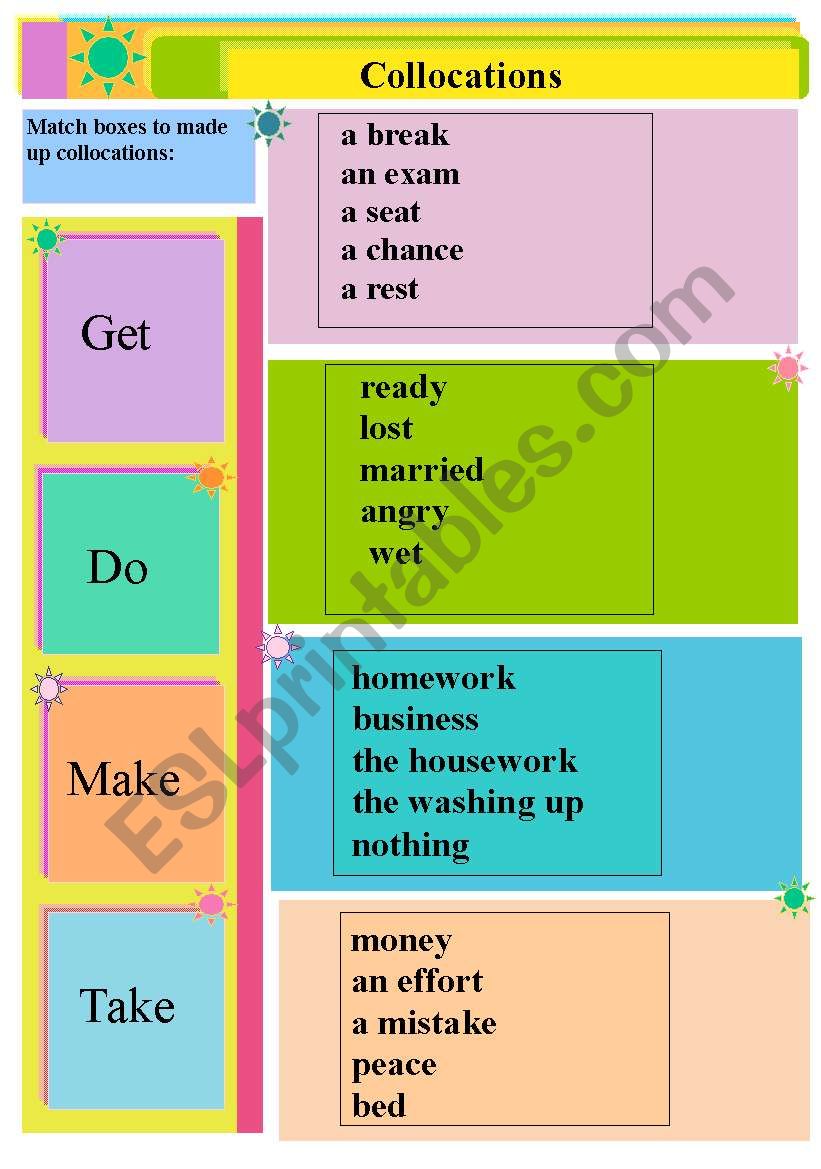 Collocations worksheet