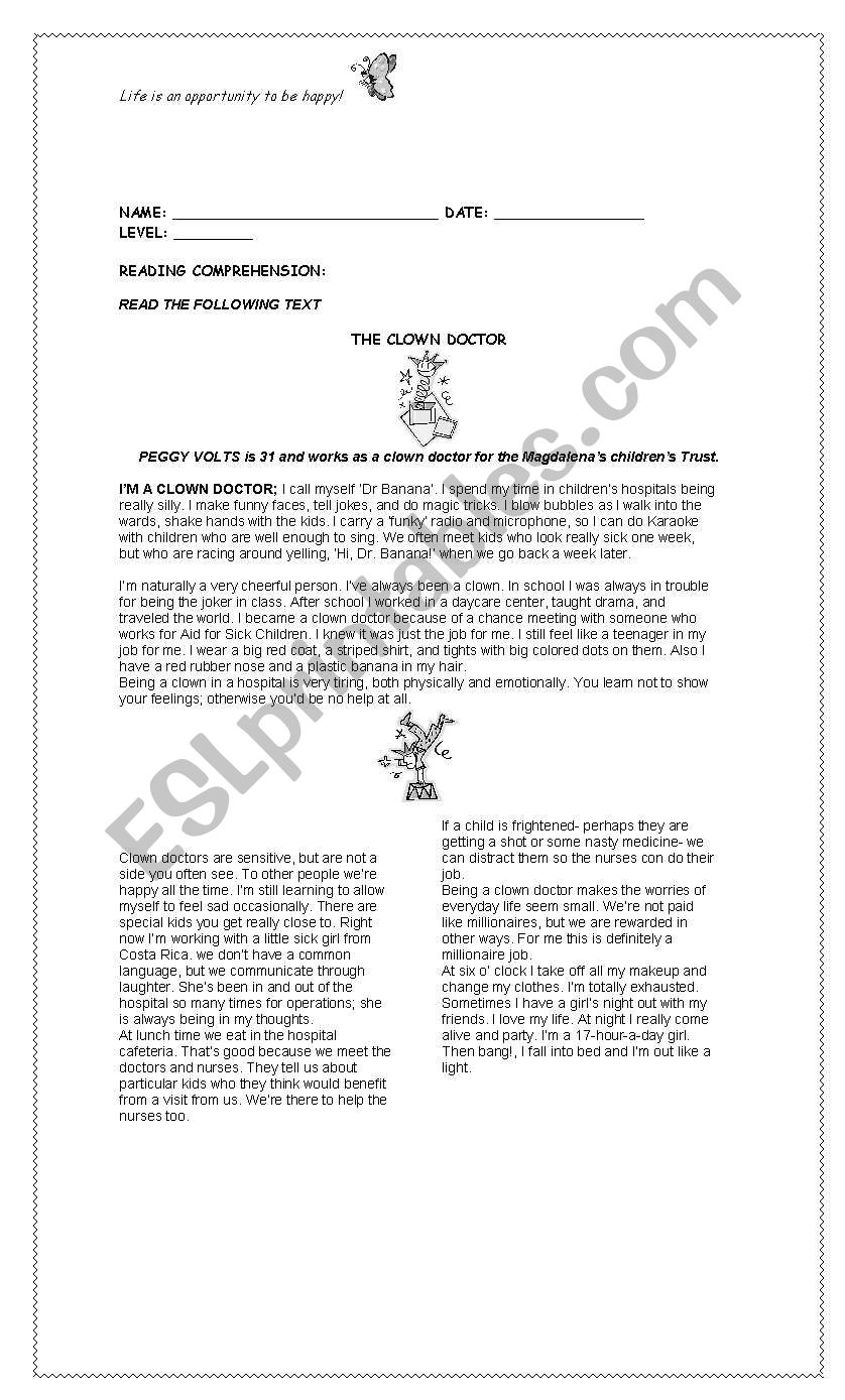 TEST worksheet
