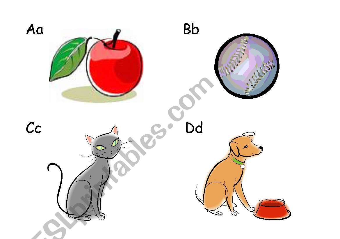 alphabet a-d worksheet