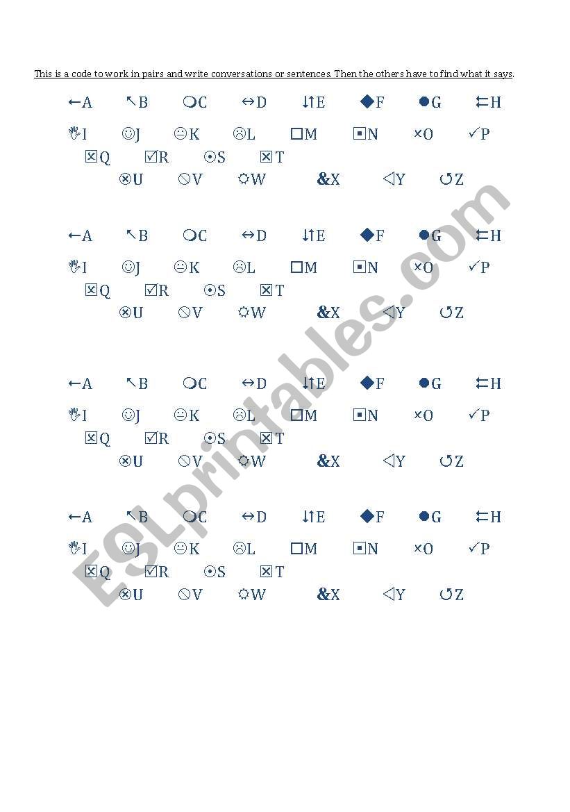 secret messages worksheet