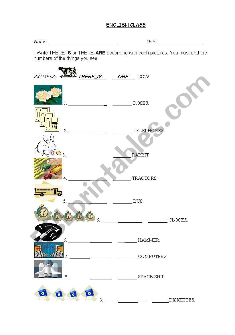 There is and There are worksheet