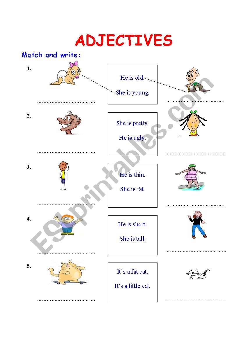 ADJECTIVES worksheet