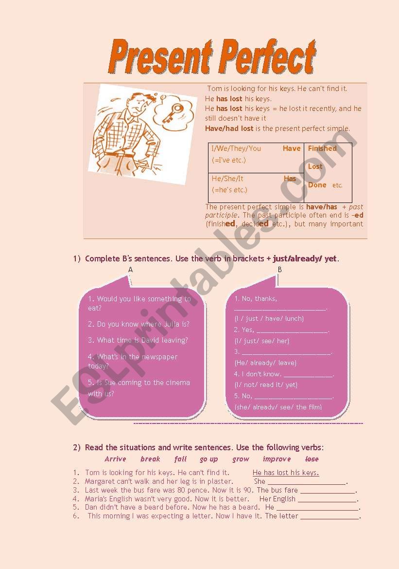 Present Perfect  worksheet