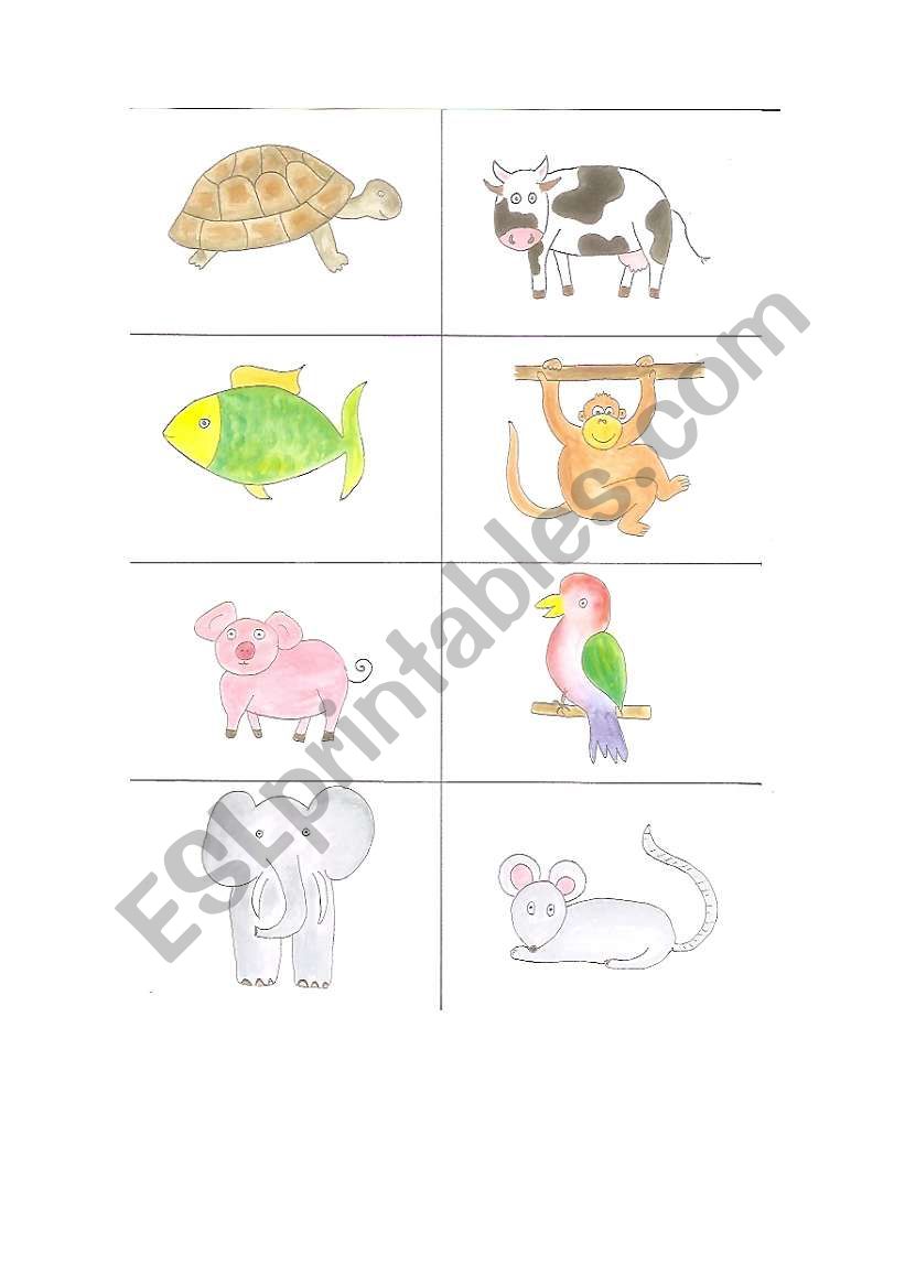 animal memory 2 worksheet