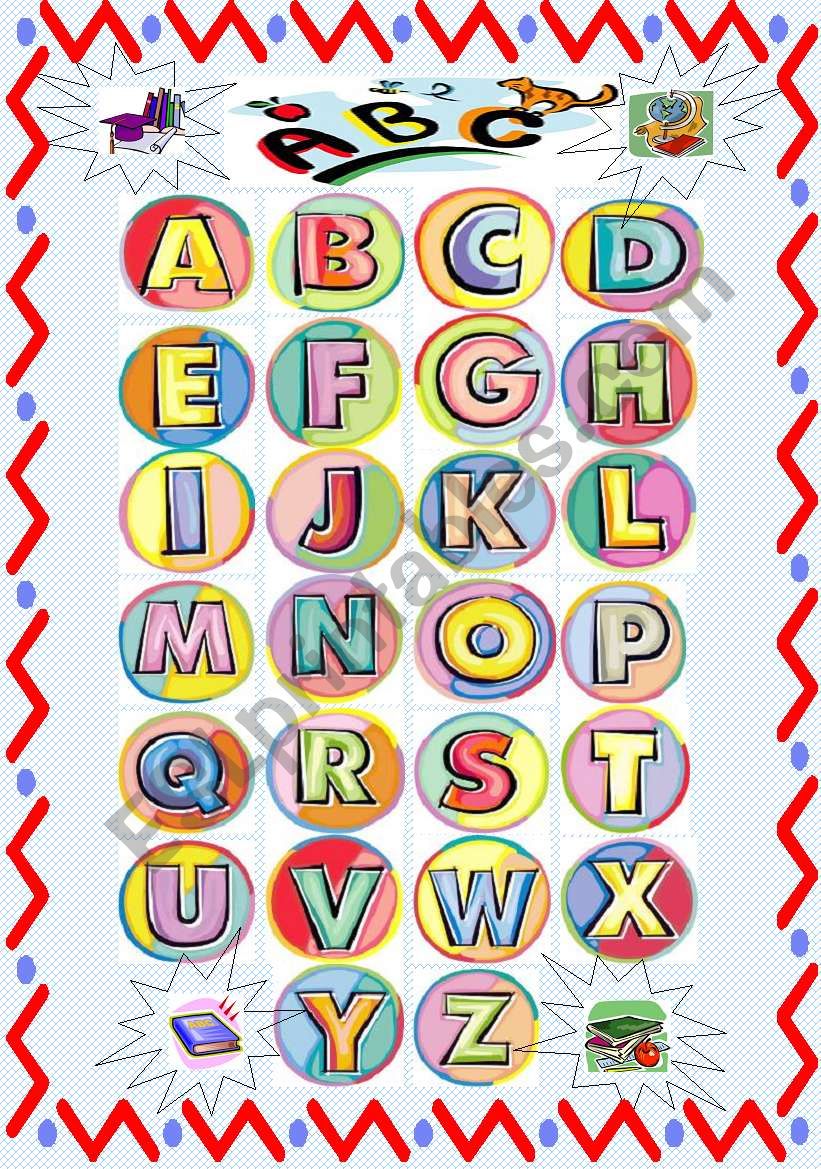ABC poster. Alphabet  *Editable*