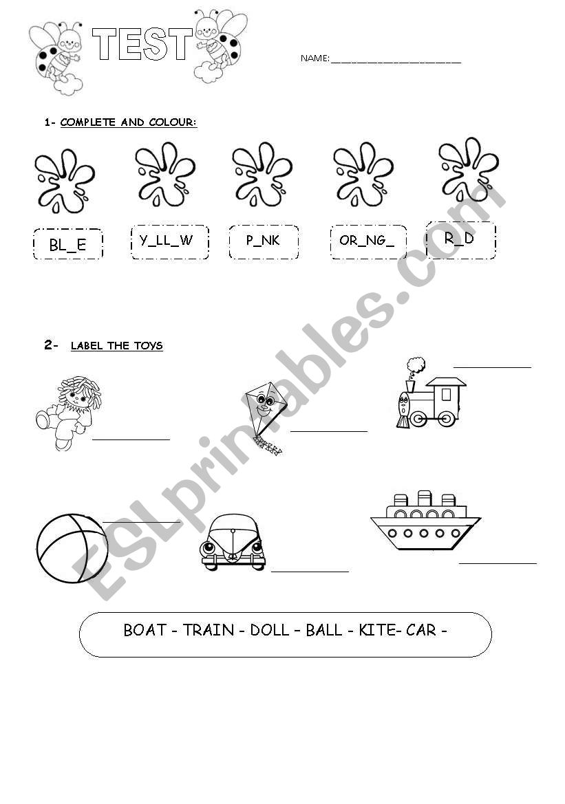 TEST FOR BEGINNERS worksheet