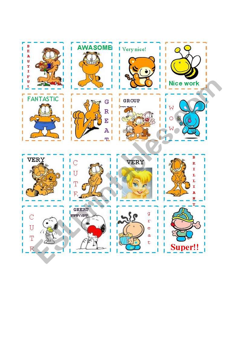 stickers worksheet