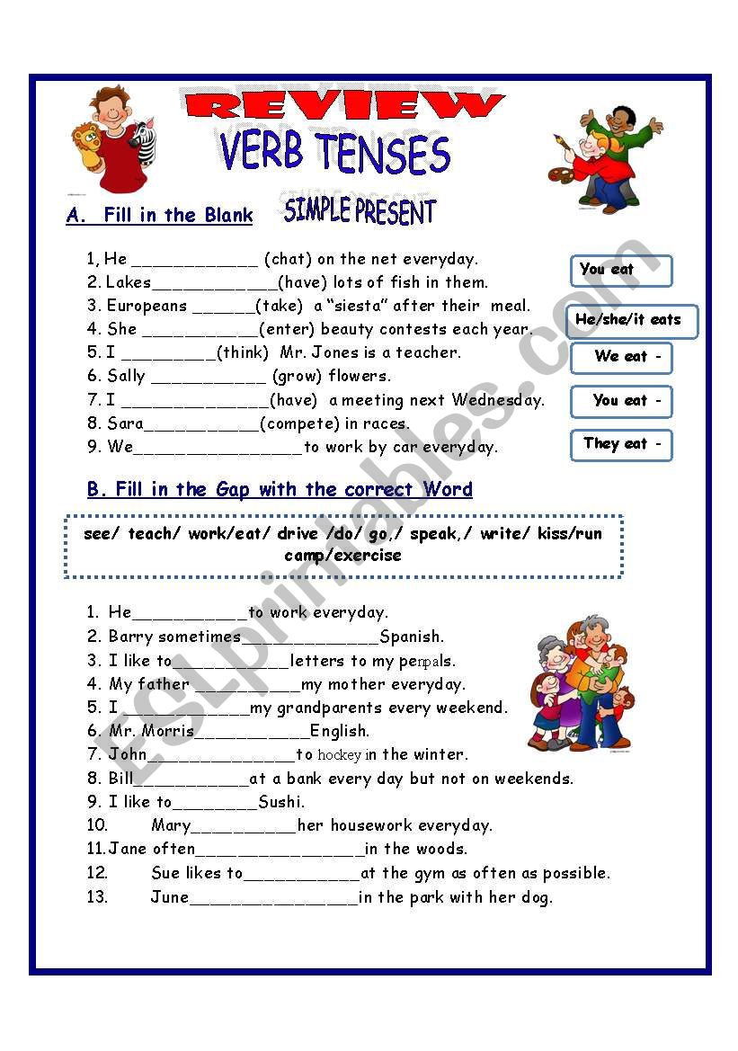 REVISION OF SIMPLE PRESENT AND PRESENT CONTINUOUS