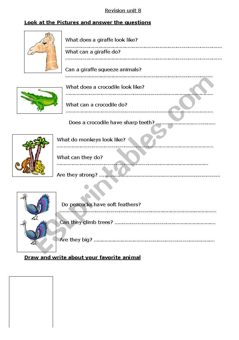 Back Pack 2 Unit 8 worksheet