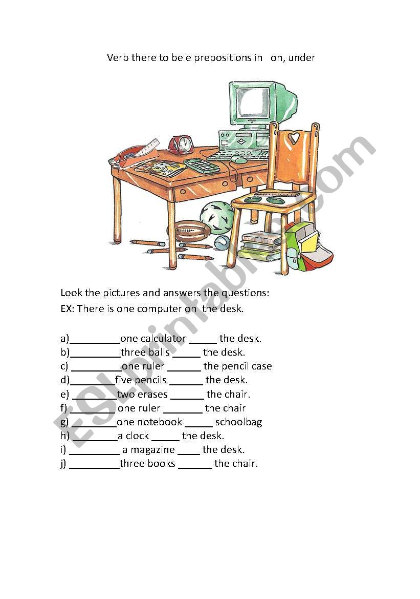 Verb There To be e Prepositions of place