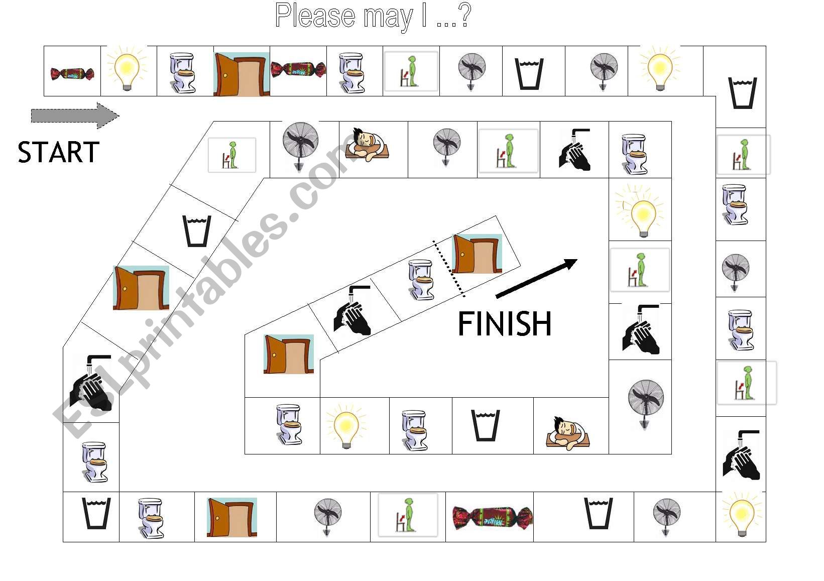 Classroom Language: Communicative Board Game. (Requests and Permission)