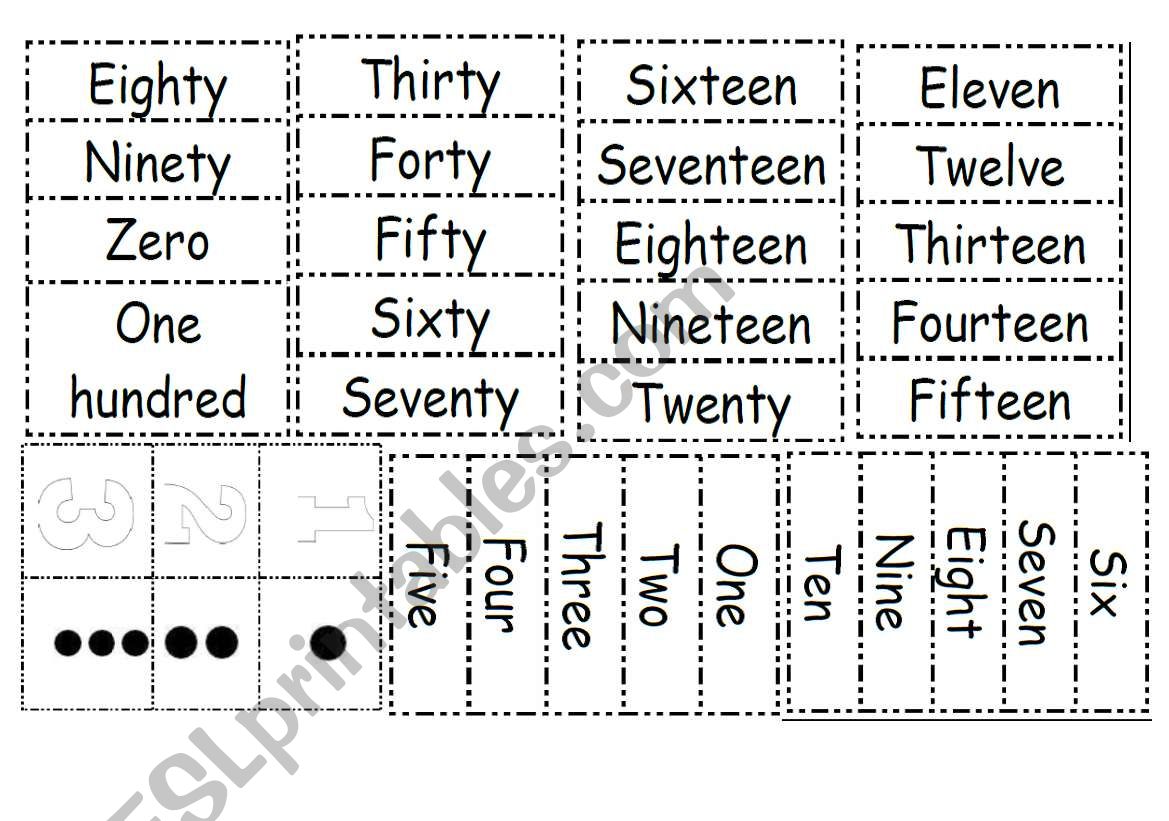 numbers & dots worksheet