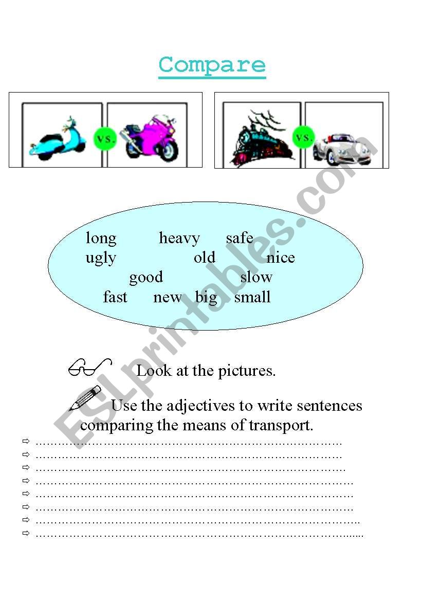 Comparatives worksheet