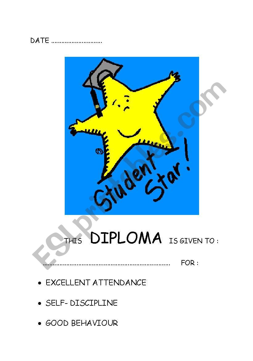 super star diploma worksheet