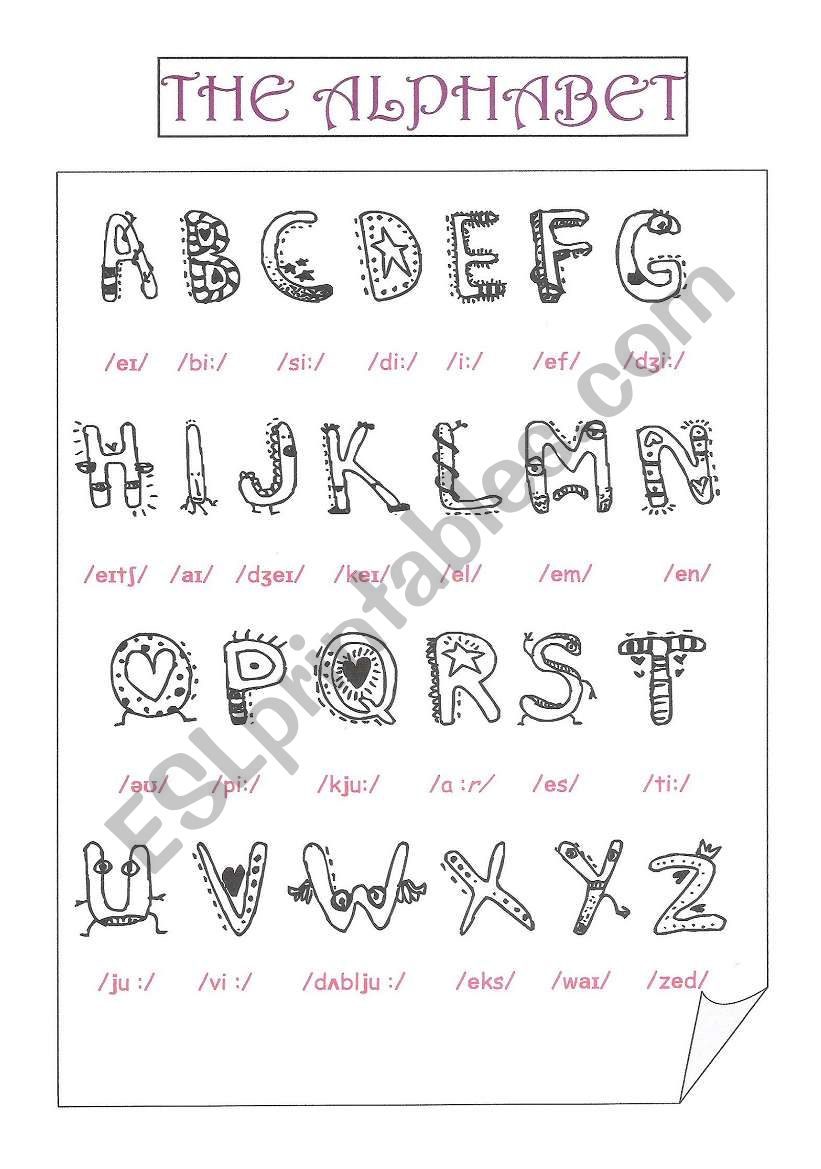 the alphabet worksheet