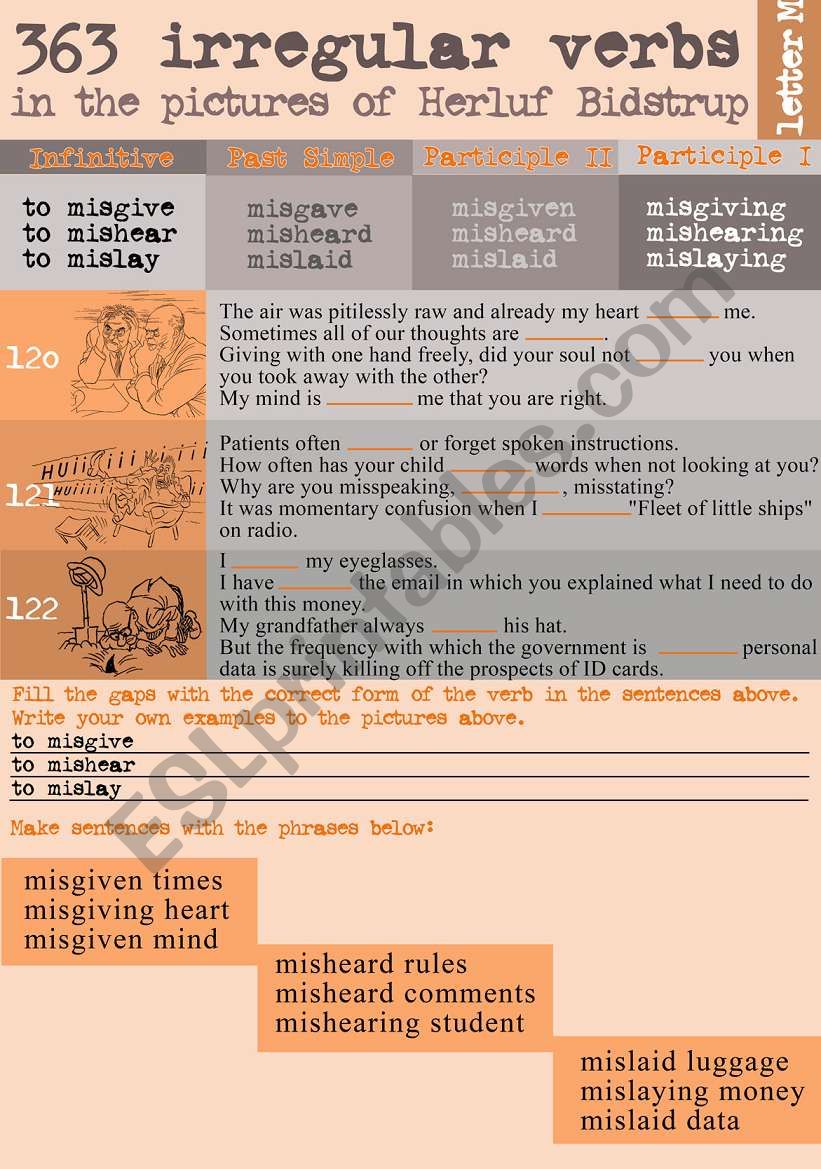 363 Irregular verbs in the pictures of Herluf Bidstrup