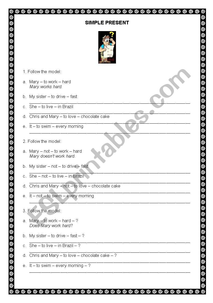 Simple Present worksheet