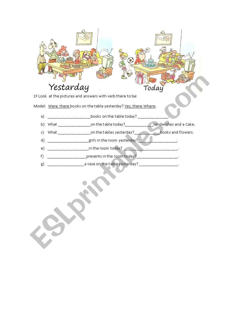 Verb there to be present and past