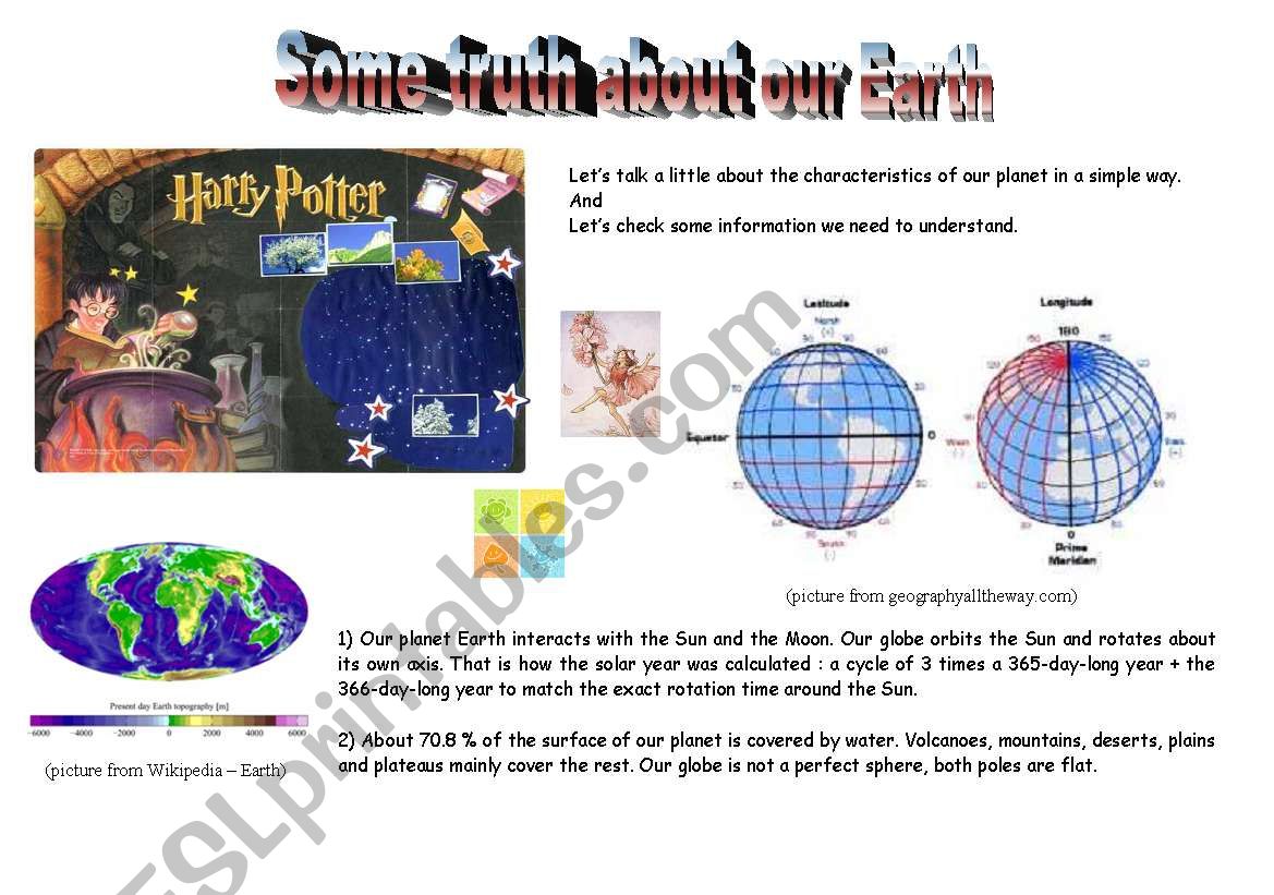 some truth about our earth worksheet