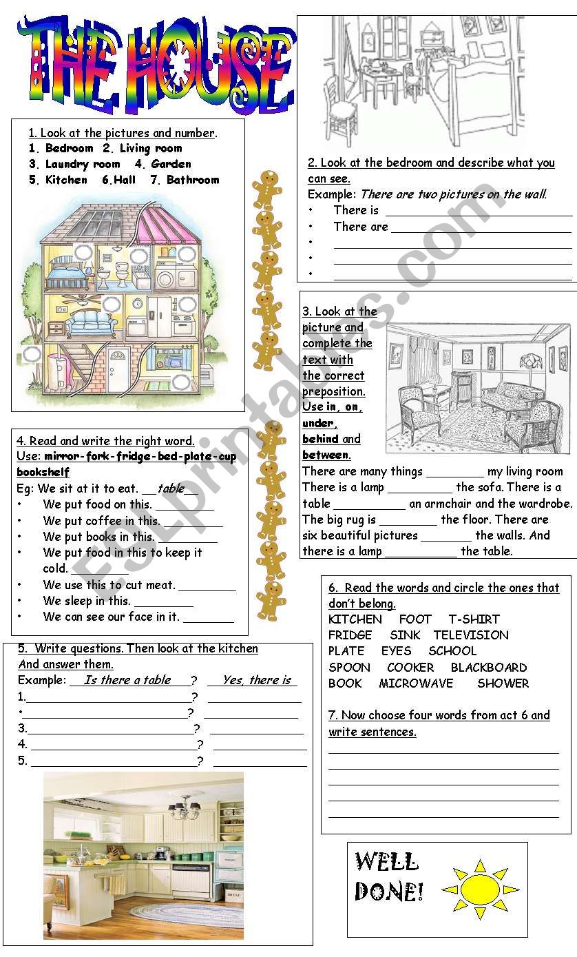 THE HOUSE worksheet