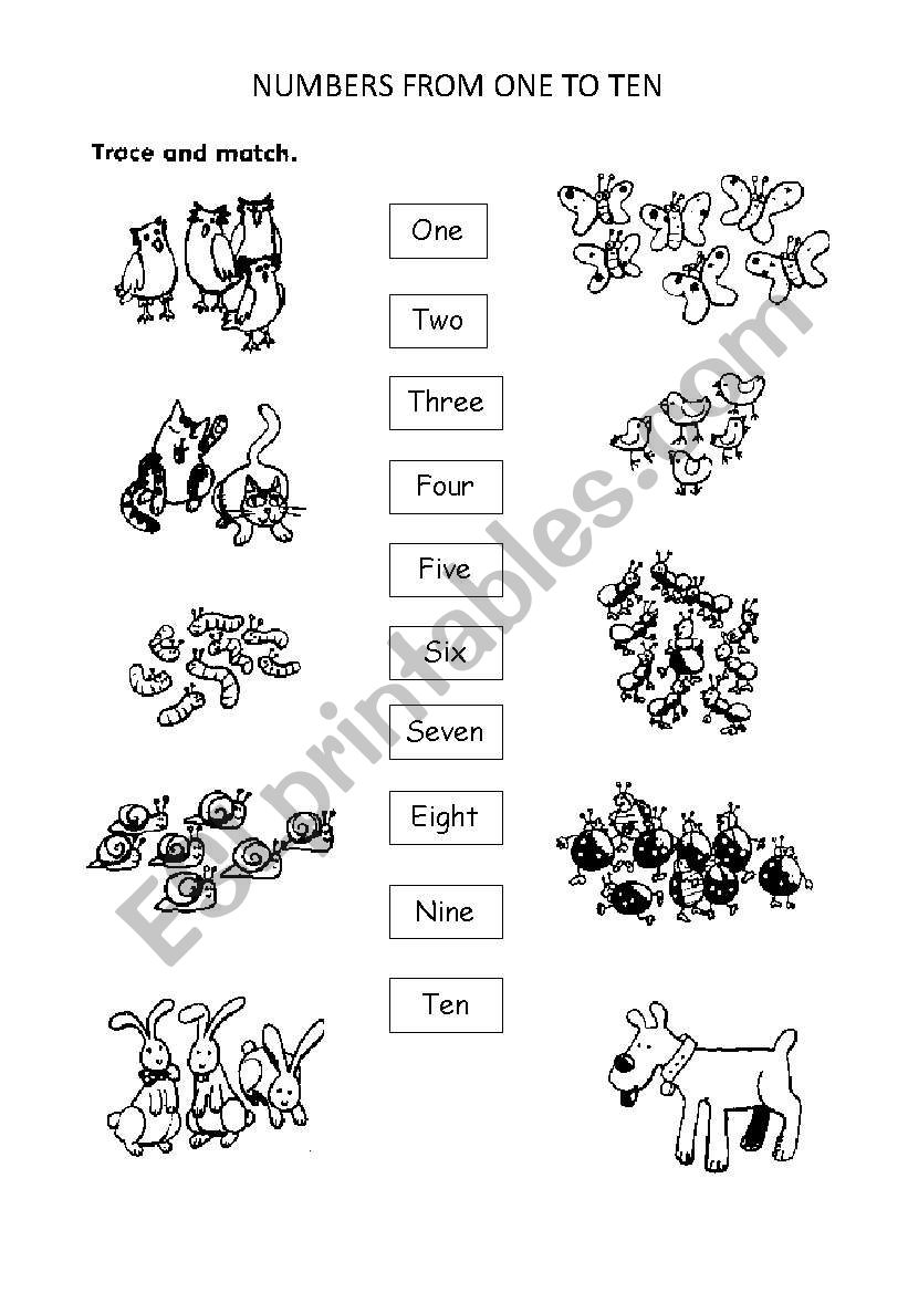 numbers from 1 to 10 worksheet