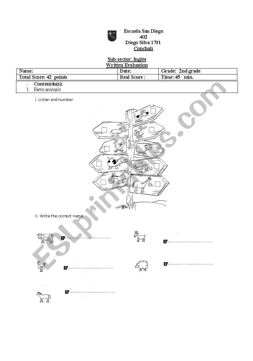 fram animal test worksheet