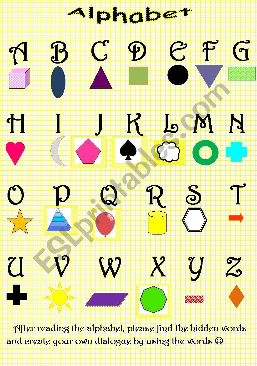 creative alphabet:) worksheet