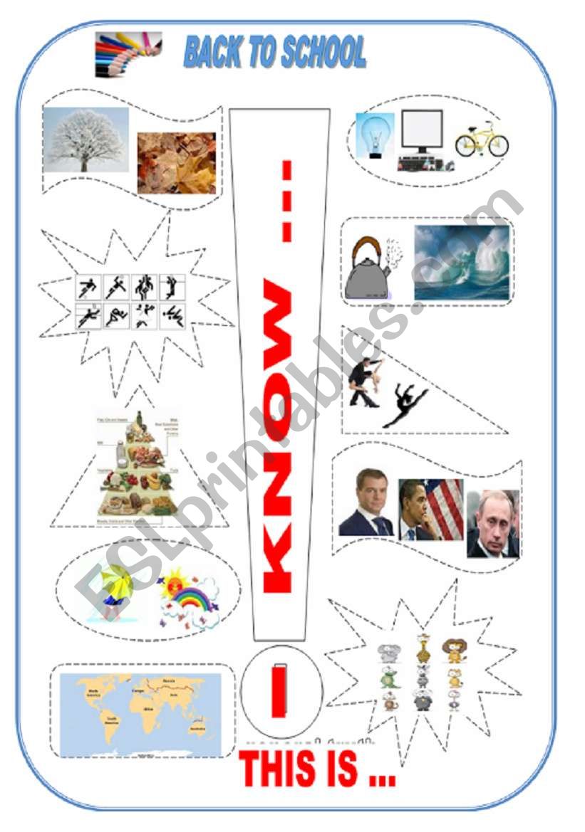 BACK TO SCHOOL 4 OF 5 worksheet