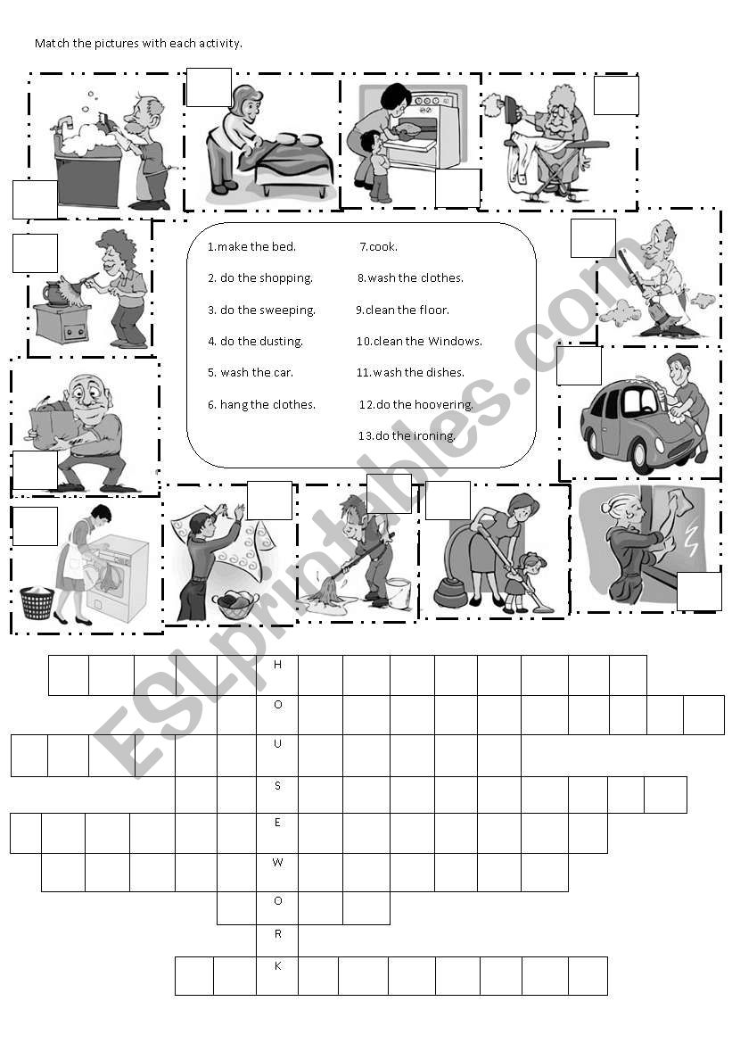 HOUSEWORK worksheet