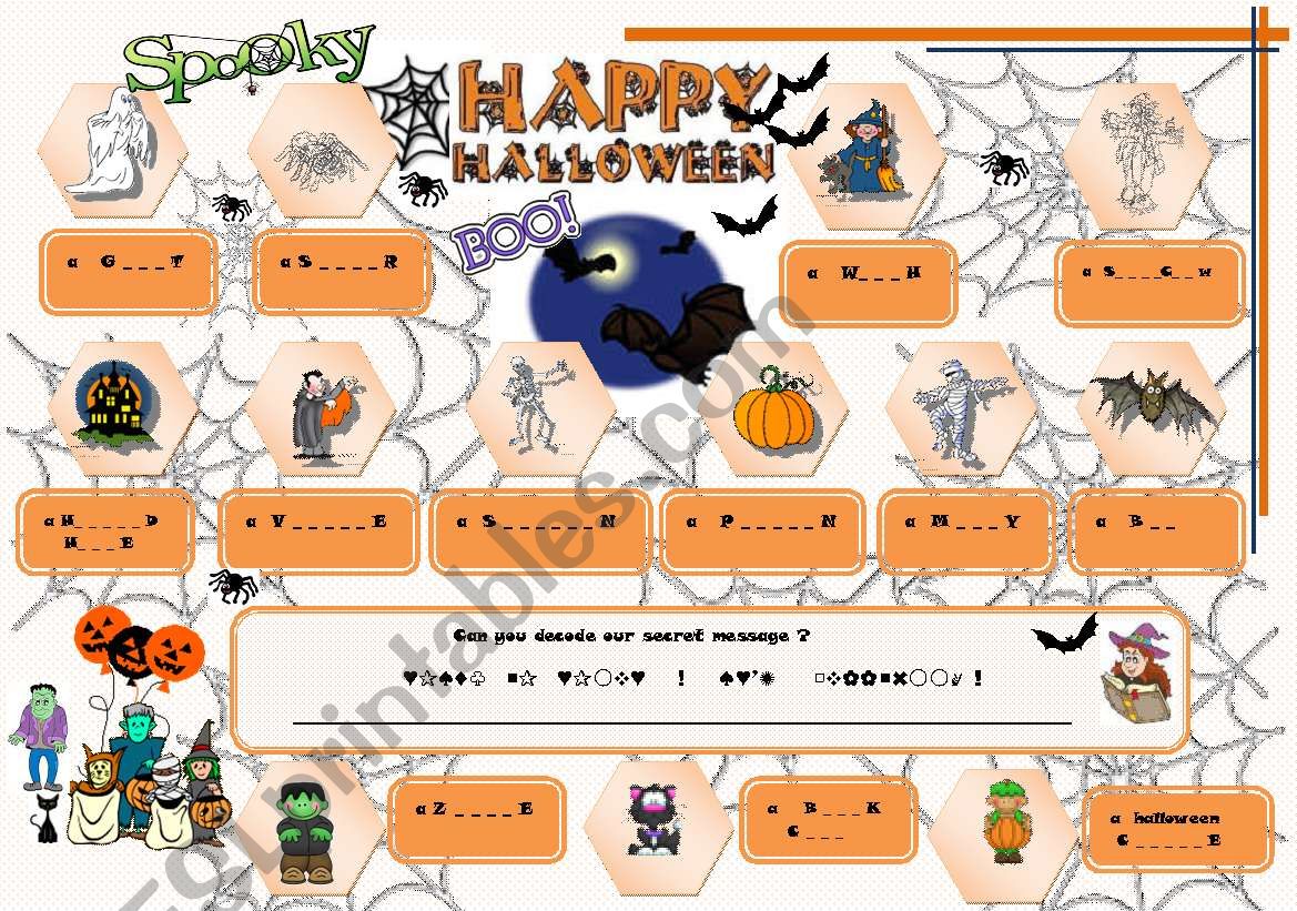 halloween activities worksheet