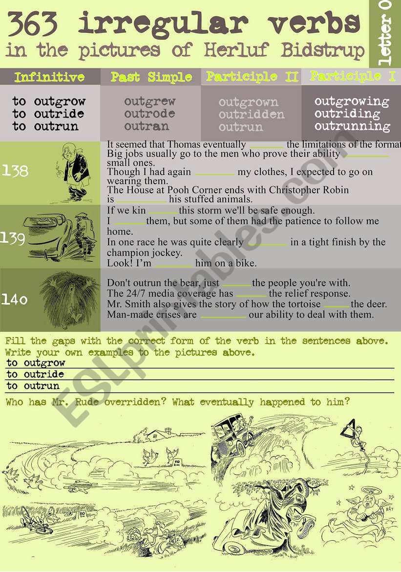 363 Irregular verbs in the pictures of Herluf Bidstrup