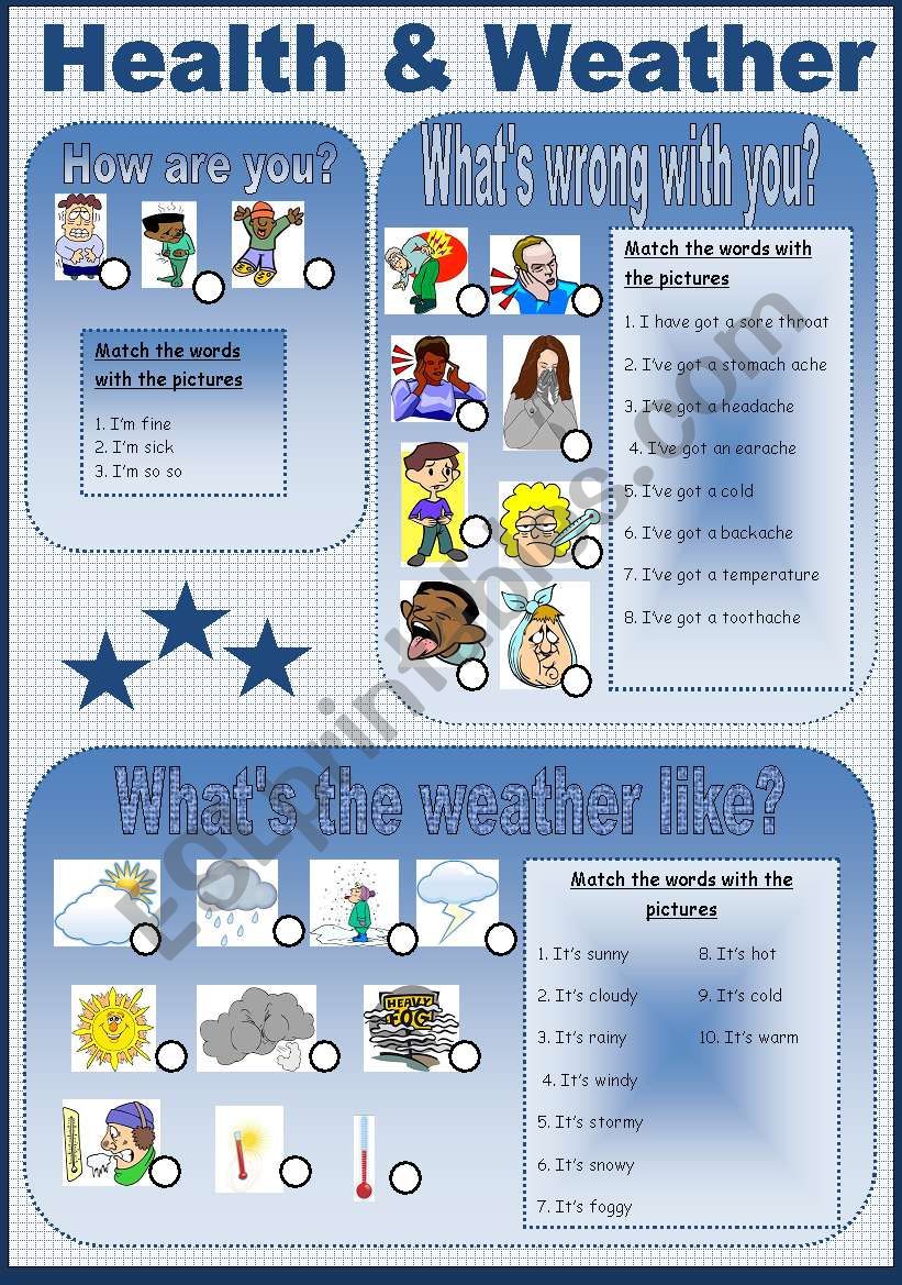 Health & Weather worksheet