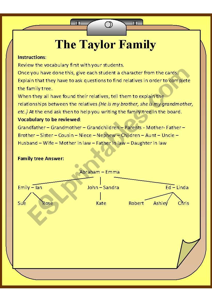 Family Game Instructions 01/02