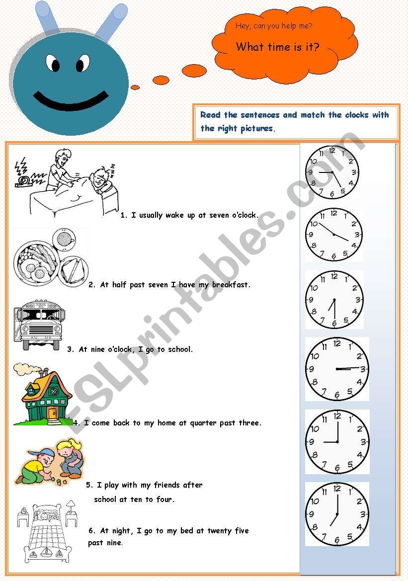 what time is it? worksheet