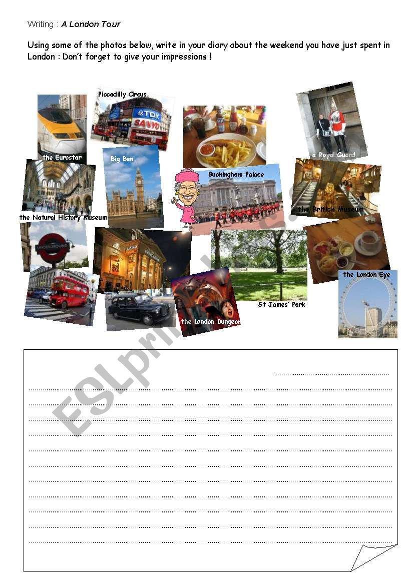 A London Tour worksheet