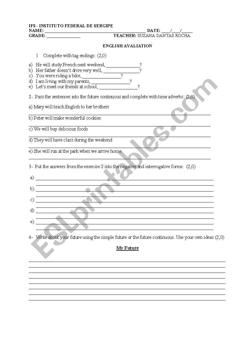 Future worksheet