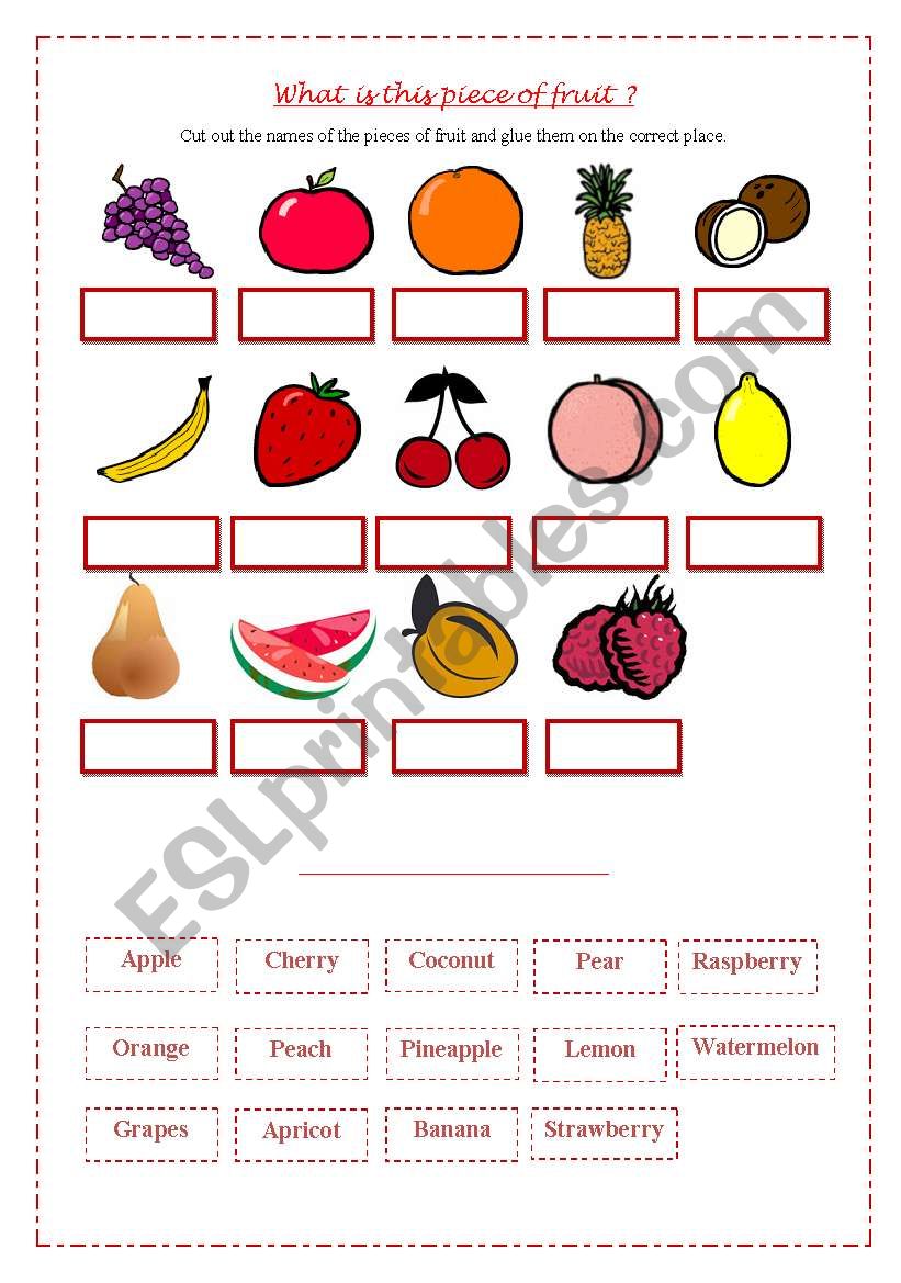 What is this piece of fruit? worksheet