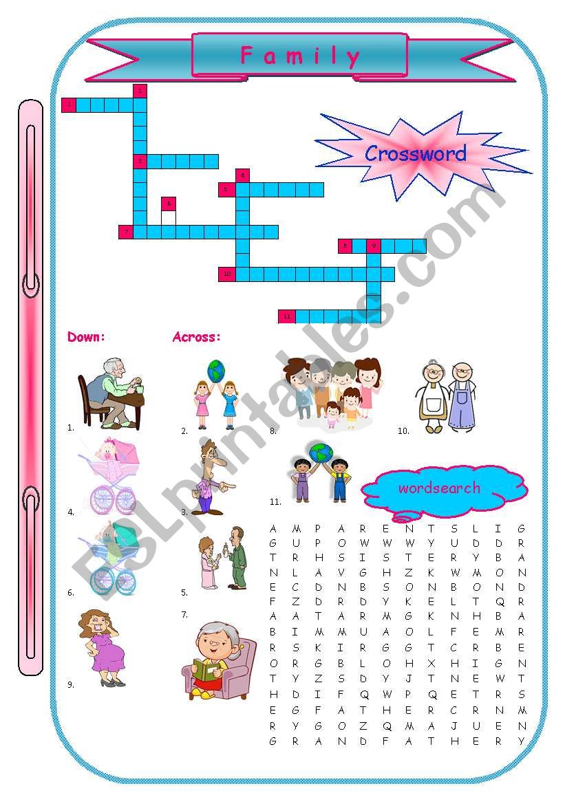 Family Crossword and Word Search