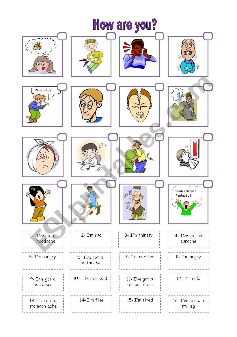 how are you? worksheet