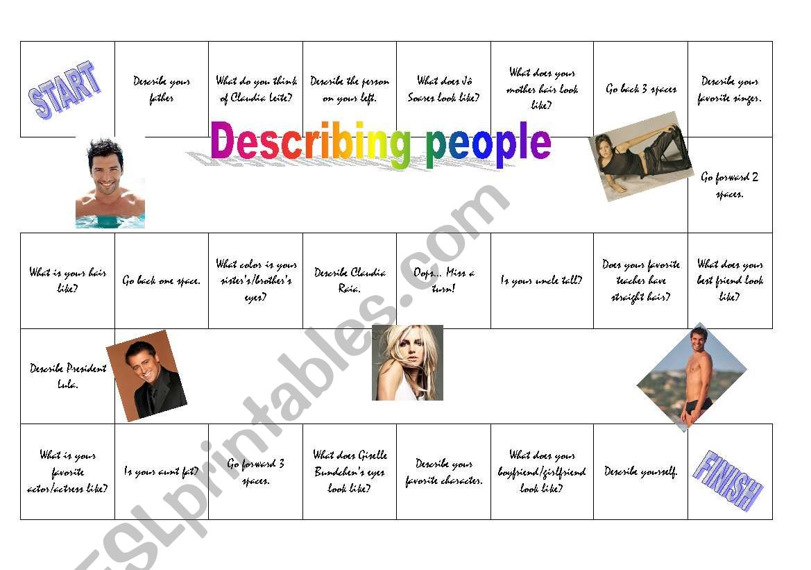 Board Game - Describing people