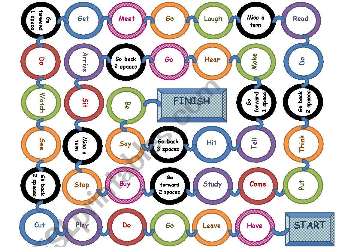 Past Simple with Regular and Irregular Verbs - Boardgame