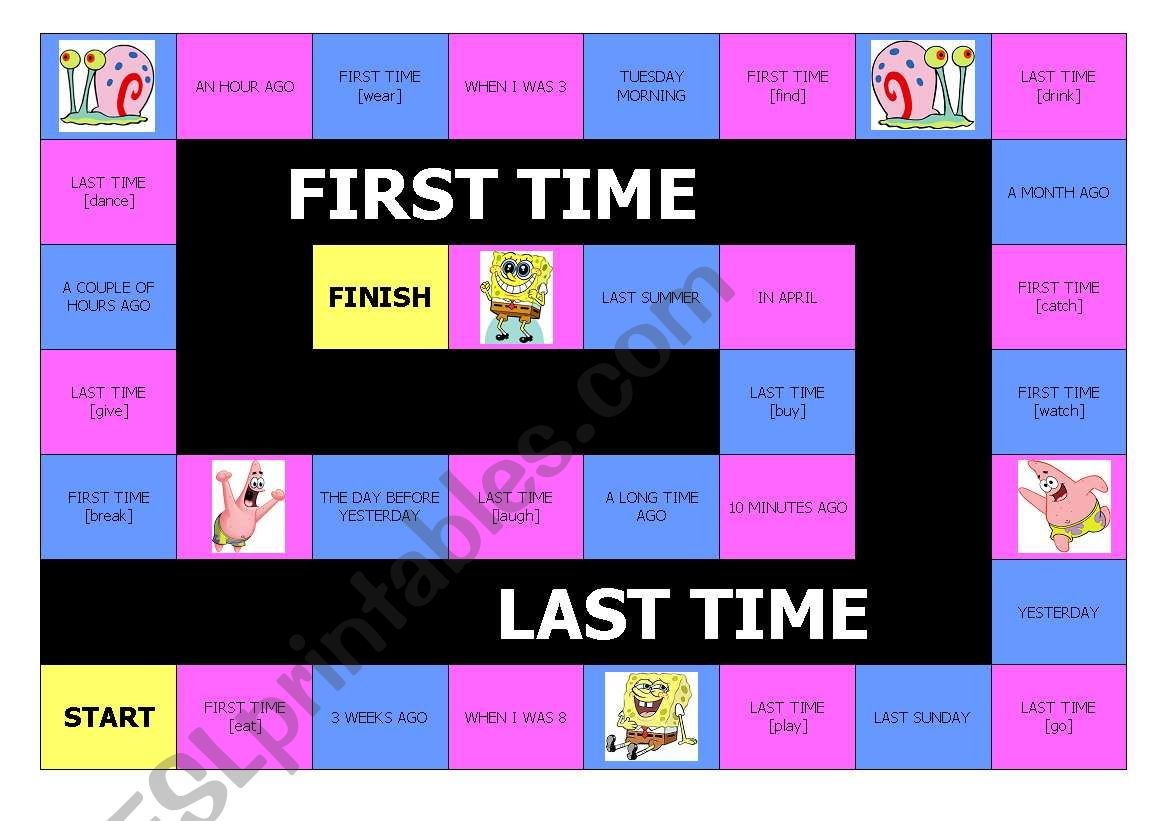 First time last time board game