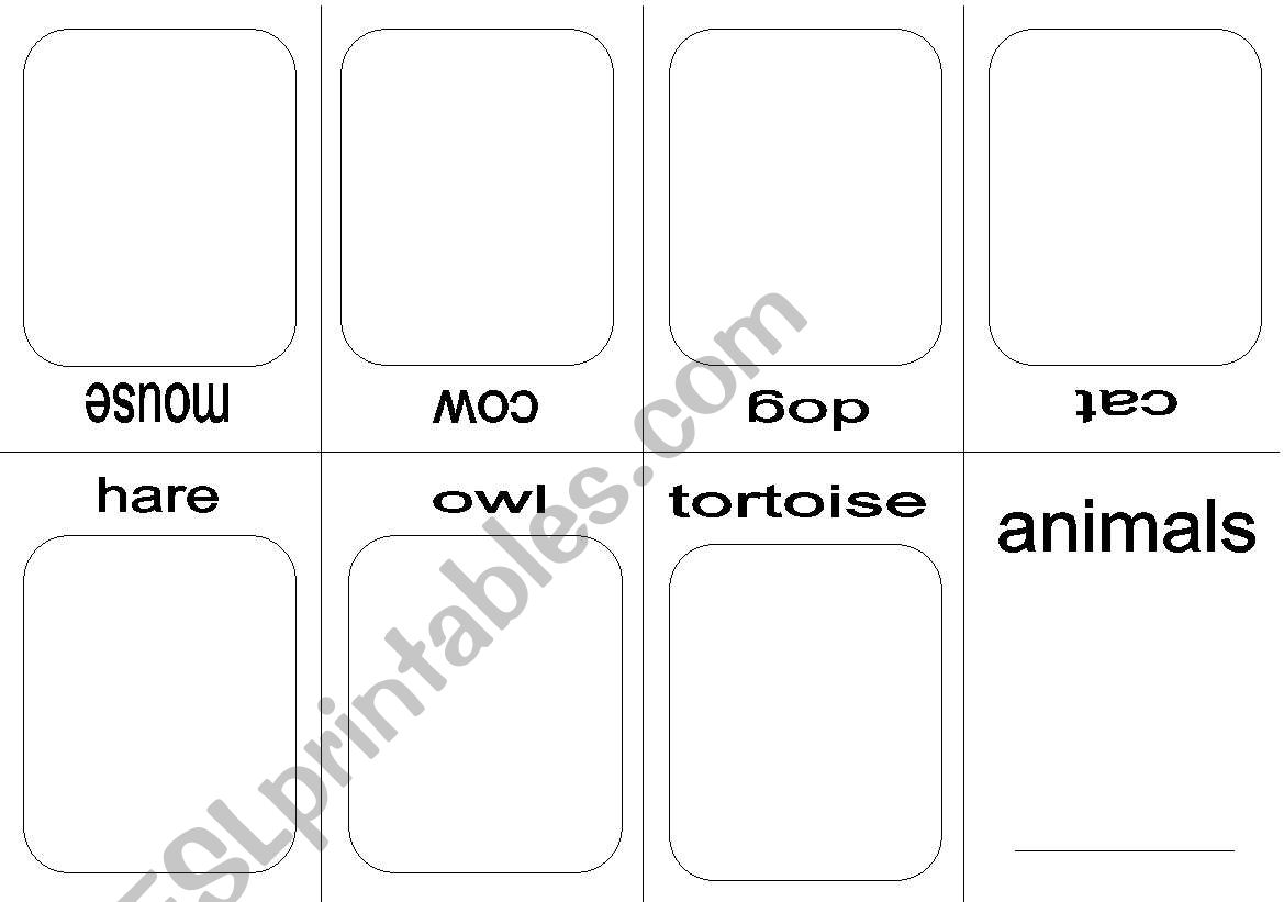 minibook animals worksheet