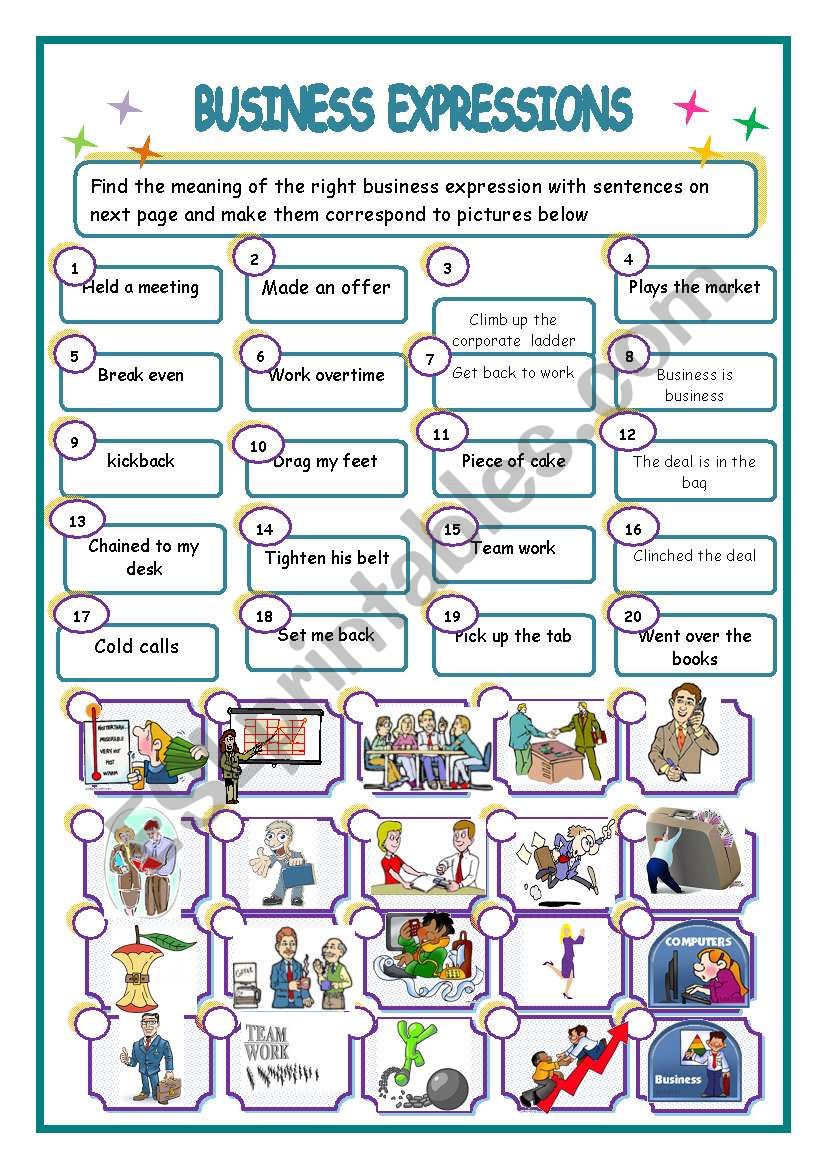 Worksheet Business English