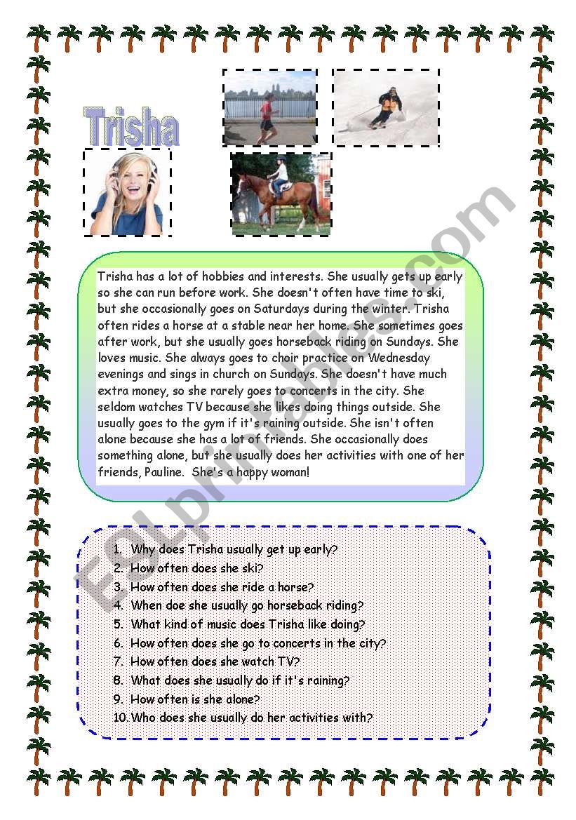 Trisha worksheet