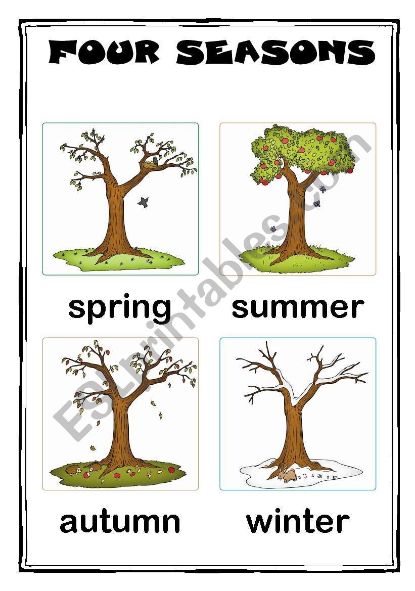 four seasons poster worksheet